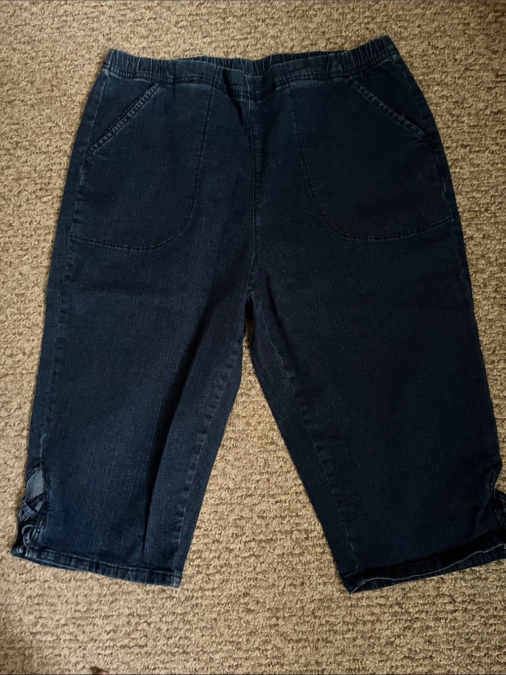 croft & barrow Dark Blue Cropped Stretch Jeans